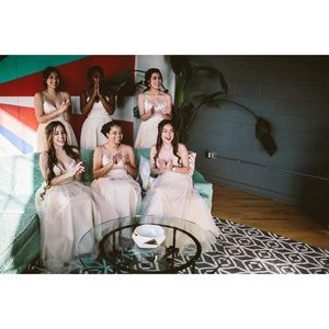 ✨SALE TODAY ONLY✨100 Mori Lee Champagne/Gold Dress